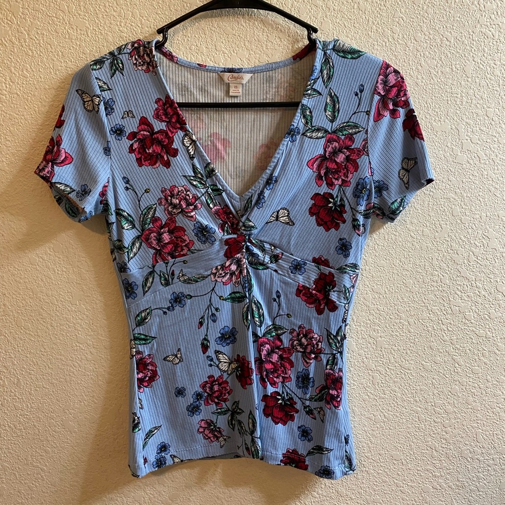 Candies - Light Blue Pattern Shirt